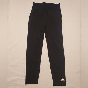 Adidas Aeroready Womens Black Tight Fit Mid Rise Cropped Yoga Leggings Size M